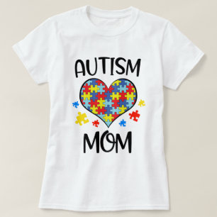 Womens Proud Autism Mam Awareness gift T-shirt