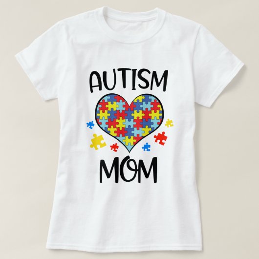 Womens Proud Autism Mam Awareness gift T-shirt (Design voorkant)