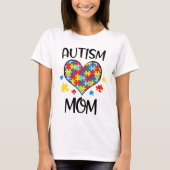 Womens Proud Autism Mam Awareness gift T-shirt (Voorkant)