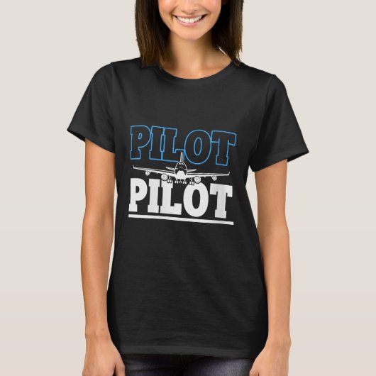 Womens Proud Commercial Airline Lot Airplane Caree T-shirt (Voorkant)