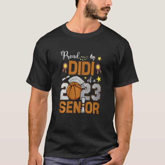 Womens Proud Didi Of A 2023 Senior Basketball Grad T-shirt (Voorkant)