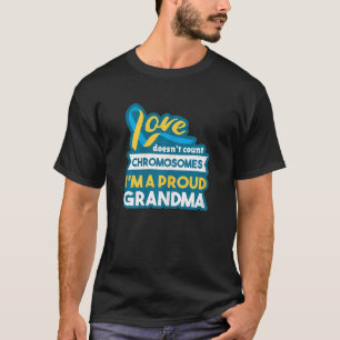 Womens Proud Grandma 21 World Down Syndrome AWare T-shirt