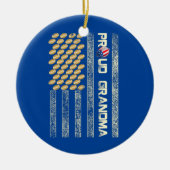 Womens Proud Grandpa American Football Keramisch Ornament (Voorkant)