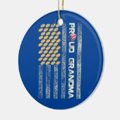 Womens Proud Grandpa American Football Keramisch Ornament (Links)
