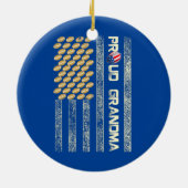 Womens Proud Grandpa American Football Keramisch Ornament (Achterkant)