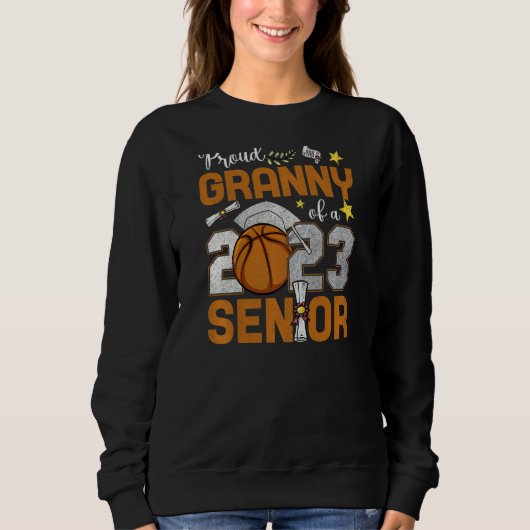 Womens Proud Granny Of A 2023 Senior Basketball Gr Trui (Voorkant)
