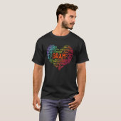 Womens Proud LGBT Gram Rainbow Heart Grandma T-shirt (Voorkant volledig)