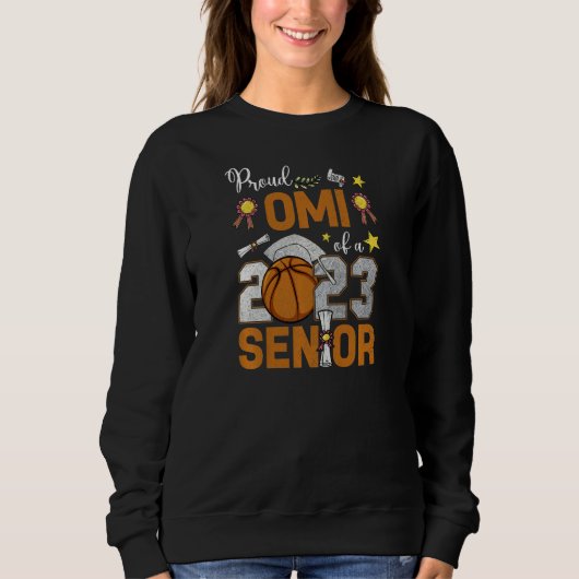 Womens Proud Omi Of A 2023 Senior Basketball Gradu Trui (Voorkant)