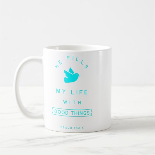 Womens Psalm 103 Good Things Bible Verse Quote Rel Koffiemok (Links)