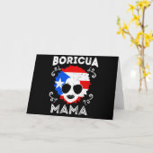 Womens Puerto Rico Boricua Mama Flag Moederdag Kaart (Gele Bloem)