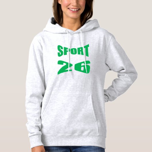 Women's Pullover Hoodie ash  SPORT 26 (Voorkant)