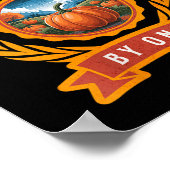 Womens Pumpkin Pregnancy Annnouncement Baby Reveal Poster (Hoek)