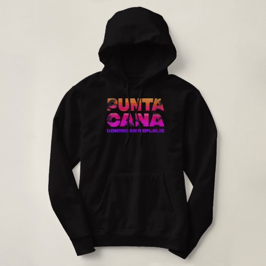 Womens Punta Cana Vacation Souvenir Palm Trees Tro Hoodie (Design voorkant)