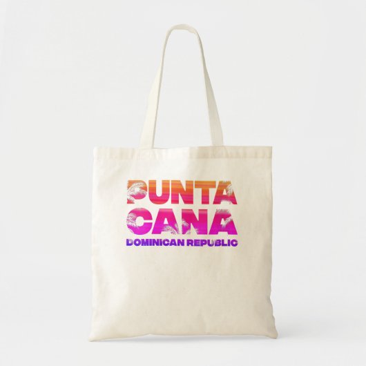Womens Punta Cana Vacation Souvenir Palm Trees Tro Tote Bag (Voorkant)
