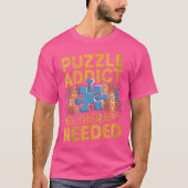 Womens Puzzle Addict No Therapy Needed Funny Jigsa T-shirt (Voorkant)