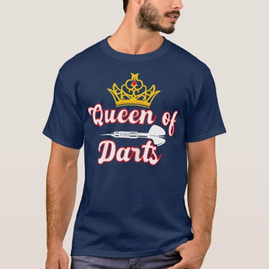Womens Queen of Darts Ladys Dart League Shirt (Voorkant)