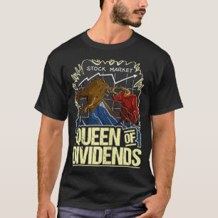 Womens Queen of Dividends Bull tegen Beer Stock T-shirt