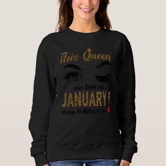 Womens Queens are born on January 9th A queen was  Trui (Voorkant)