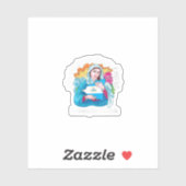 Womens Quien Causa Tanta Alegria Inmaculada Concep Sticker (Vel)