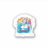 Womens Quien Causa Tanta Alegria Inmaculada Concep Sticker (Voorkant)