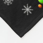 Womens Rabbit Christmas Tree Snow Funny Rabbit Xma Fleece Deken (Hoek)