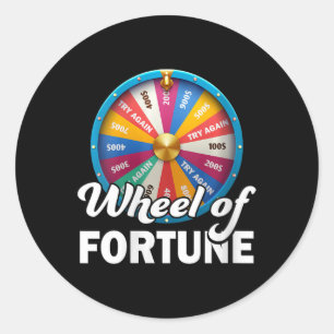 Womens Rad van Fortuin Kleding Vaders Dag Wiel Ronde Sticker