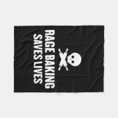 Womens Rage Baking Saves Live Skull Funny Baker Co Fleece Deken (Voorkant (Horizontaal))
