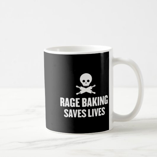 Womens Rage Baking Saves Live Skull Funny Baker Co Koffiemok (Rechts)