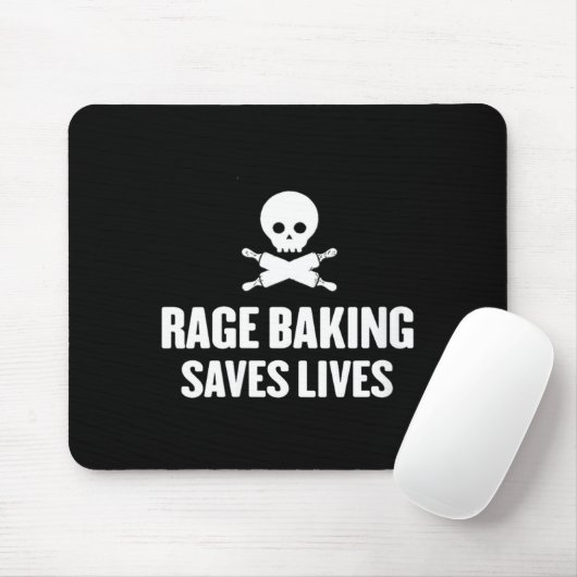 Womens Rage Baking Saves Live Skull Funny Baker Co Muismat (Met muis)