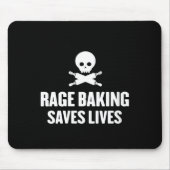 Womens Rage Baking Saves Live Skull Funny Baker Co Muismat (Voorkant)