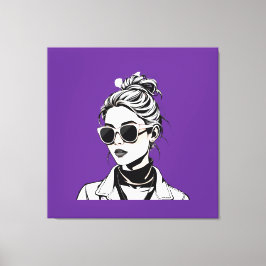 Womens Raiders - Hardlopen de wereld, meisjes stij Canvas Afdruk