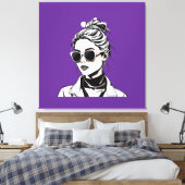 Womens Raiders - Hardlopen de wereld, meisjes stij Canvas Afdruk (Insitu (Slaapkamer))