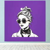 Womens Raiders - Hardlopen de wereld, meisjes stij Canvas Afdruk (Insitu (Houten vloer))