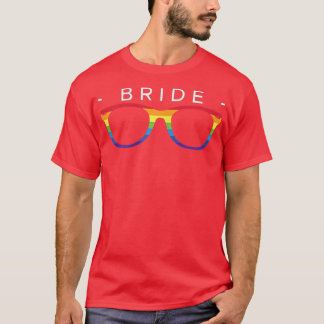 Womens Rainbow Colors Bride LGBT T-Shirt