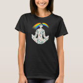 Womens Rainbow Gray Yoga 8 T-shirt (Voorkant)