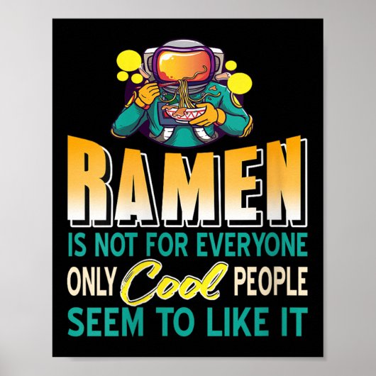 Womens Ramen Lovers Only Space Astronaut Funny Noo Poster (Voorkant)
