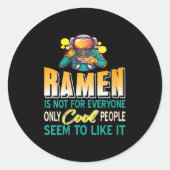 Womens Ramen Lovers Only Space Astronaut Funny Noo Ronde Sticker (Voorkant)