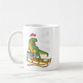 Womens Rawr Rawr Rawr Funny Christmas Dino Sleigh Koffiemok (Links)