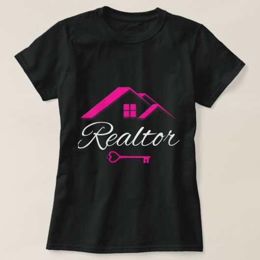 Womens Real Estate Agent Cute Realtor V-Neck T-shirt (Design voorkant)