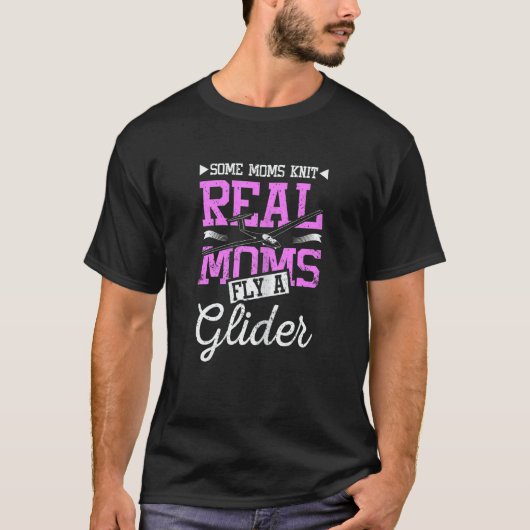 Womens Real moms fly a glider T-shirt (Voorkant)