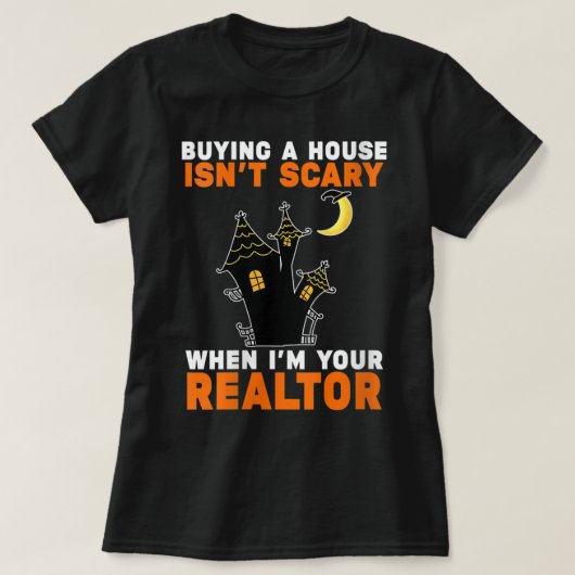 Womens Realtor Halloween Real Estate Agent & Broke T-shirt (Design voorkant)