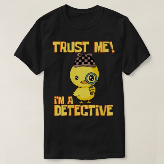 Womens rechercheur Duck Design vertrouwt me dat ik T-shirt (Design voorkant)