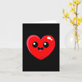 Women's Red Heart Funny Cute Design For Men Women  Kaart (Gele Bloem)