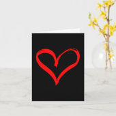 Women's Red Heart Funny Cute Design For Men Women  Kaart (Gele Bloem)