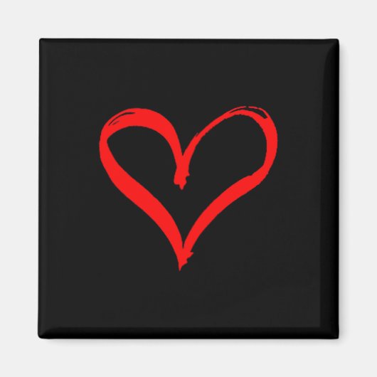 Women's Red Heart Funny Cute Design For Men Women  Magneet (Voorkant)