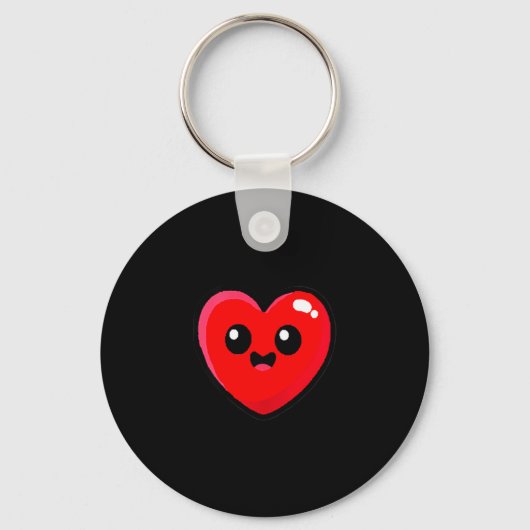 Women's Red Heart Funny Cute Design For Men Women  Sleutelhanger (Voorkant)