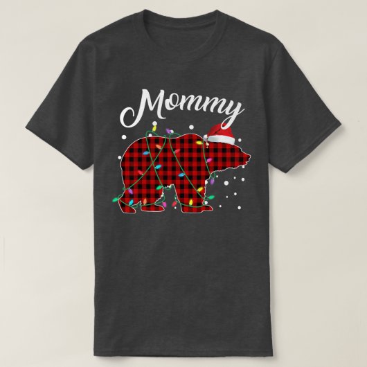 Womens Red Pset Mammie Beer Matching Buffalo Pajam T-shirt (Design voorkant)