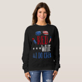 Womens Red White & I Do Crew 4th of July Bachelore Trui (Voorkant volledig)
