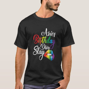 Womens regenbooglampen koningin maart Meisje B T-shirt