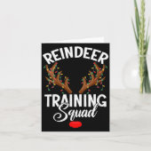 Womens Reindeer Training Squad Team Running Family Kaart (Voorkant)